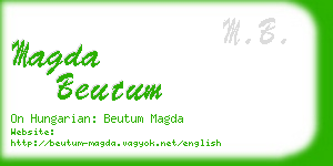 magda beutum business card